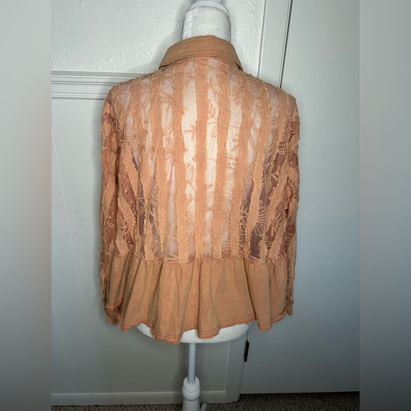 Pol peach Lace blazer size S - Picture 2 of 7